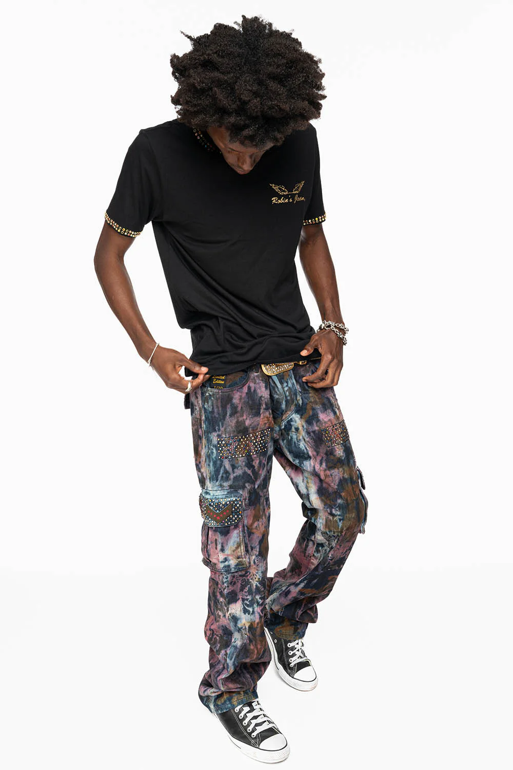 ARCHIVE LIMITED EDITION MENS MILITARY JEAN WITH PATCHES AND CRYSTALS - Image 11