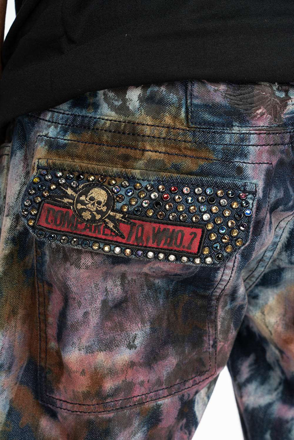 ARCHIVE LIMITED EDITION MENS MILITARY JEAN WITH PATCHES AND CRYSTALS - Image 7