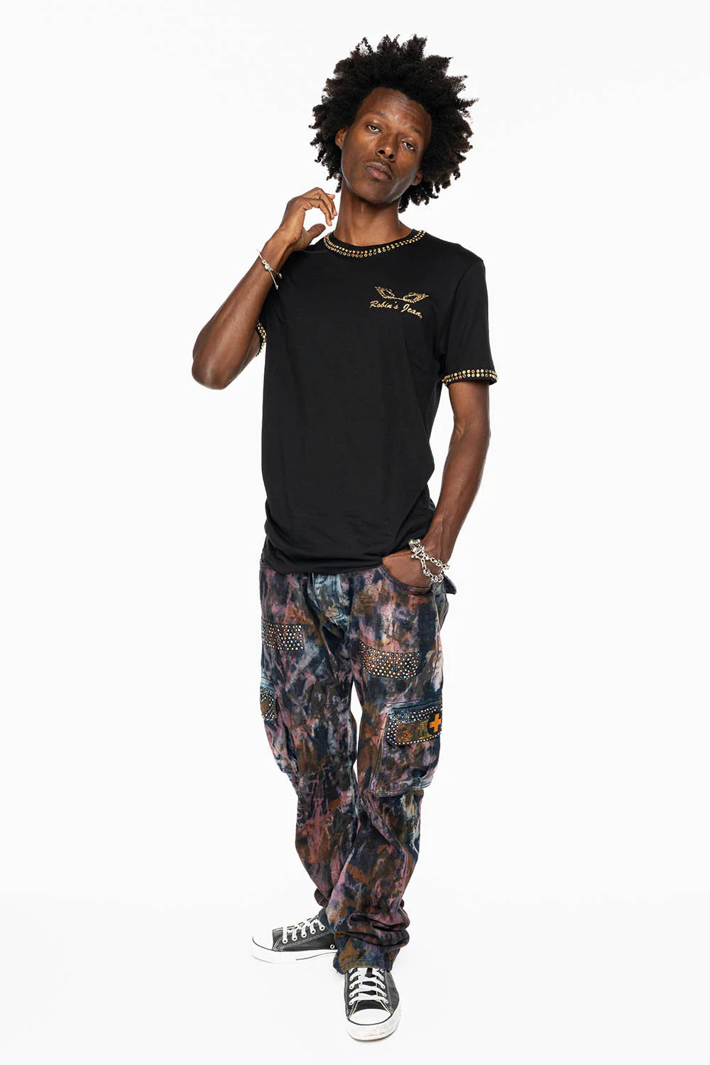 ARCHIVE LIMITED EDITION MENS MILITARY JEAN WITH PATCHES AND CRYSTALS - Image 8