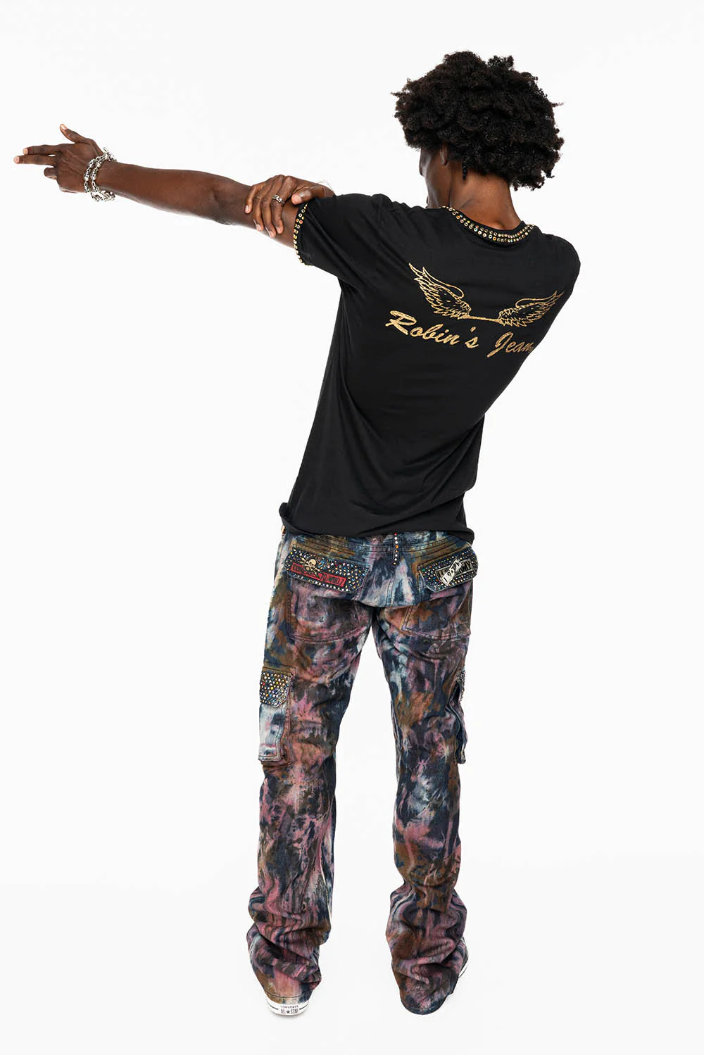 ARCHIVE LIMITED EDITION MENS MILITARY JEAN WITH PATCHES AND CRYSTALS - Image 9