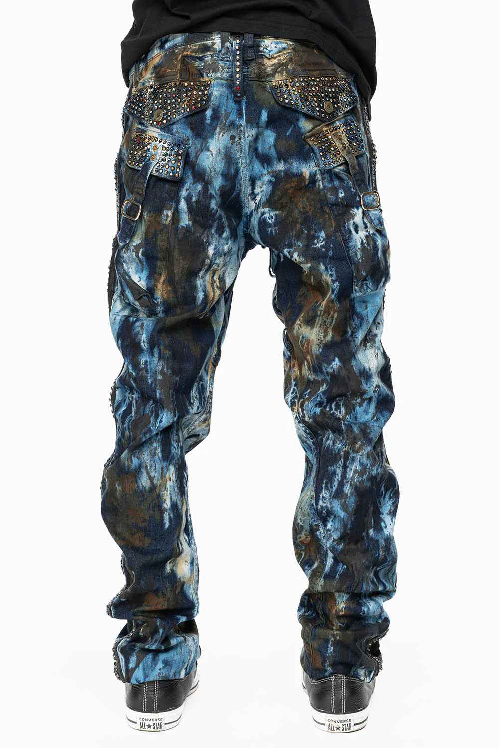 ARCHIVE LIMITED EDITION WARRIOR MILITARY JEAN IN BABA BLUE WASH WITH CRYSTALS - Image 10
