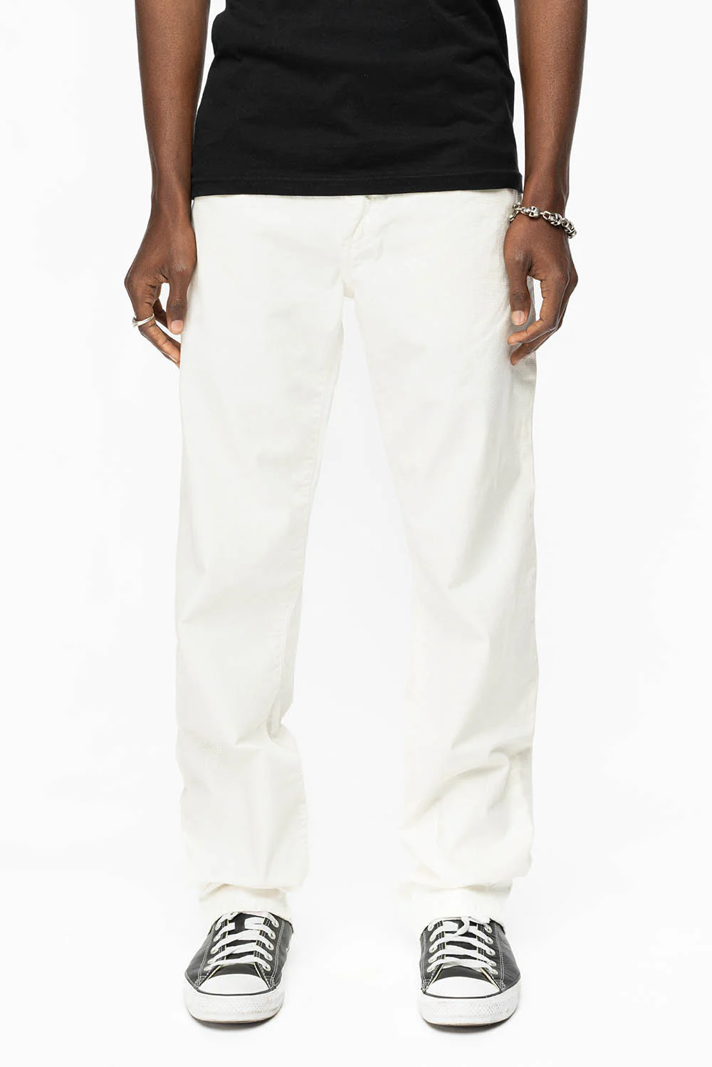 CLASSIC 5 POCKET STRAIGHT LEG JEANS IN WHITE MADONNA WASH - Image 4