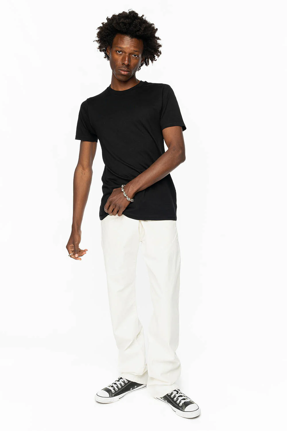 CLASSIC 5 POCKET STRAIGHT LEG JEANS IN WHITE MADONNA WASH - Image 6