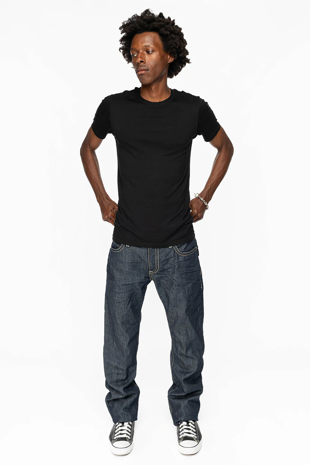 CLINT W/BLACK LEATHER ZIPPER  FLAPS IN RINSE WASH - Image 5