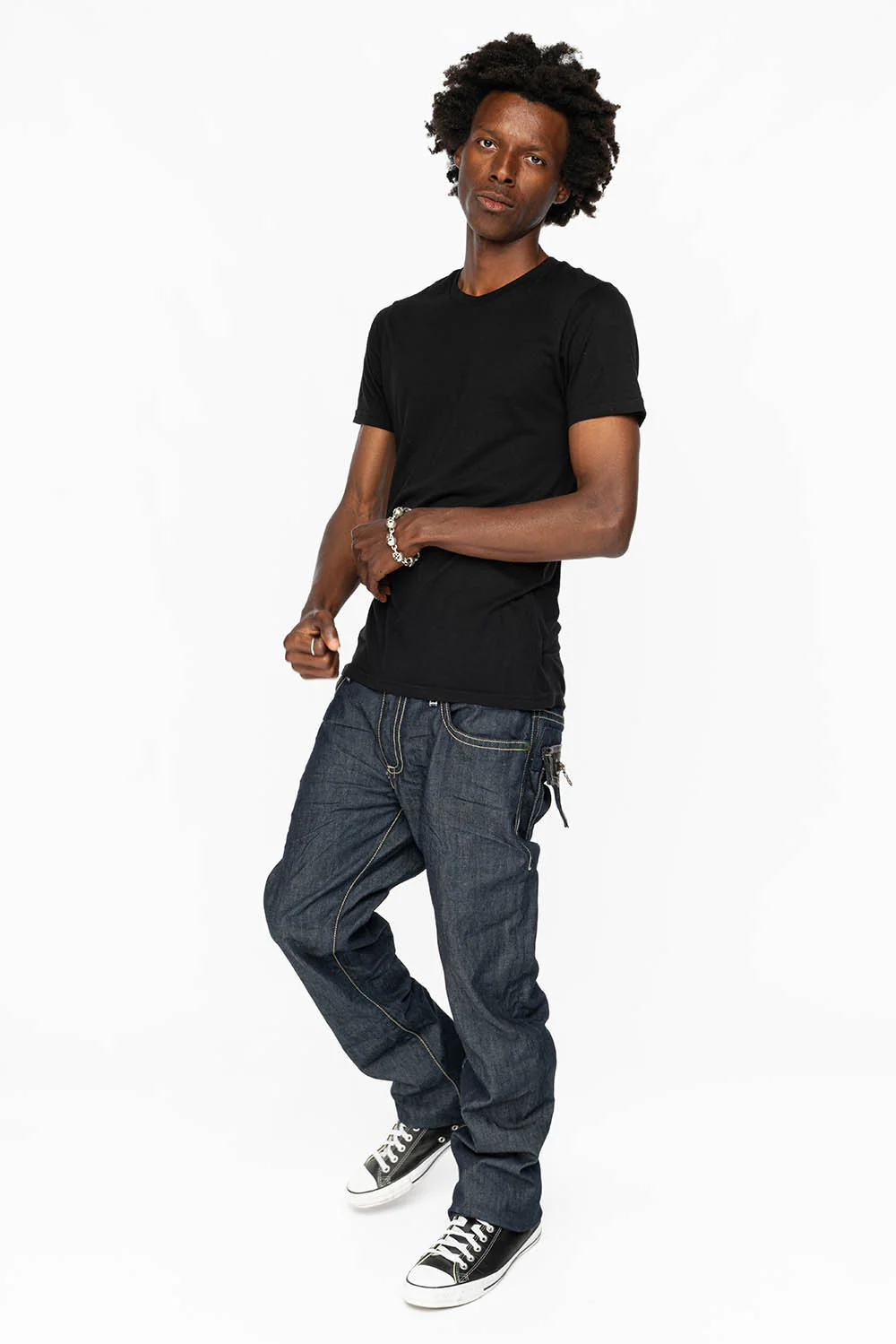 CLINT W/BLACK LEATHER ZIPPER  FLAPS IN RINSE WASH - Image 6