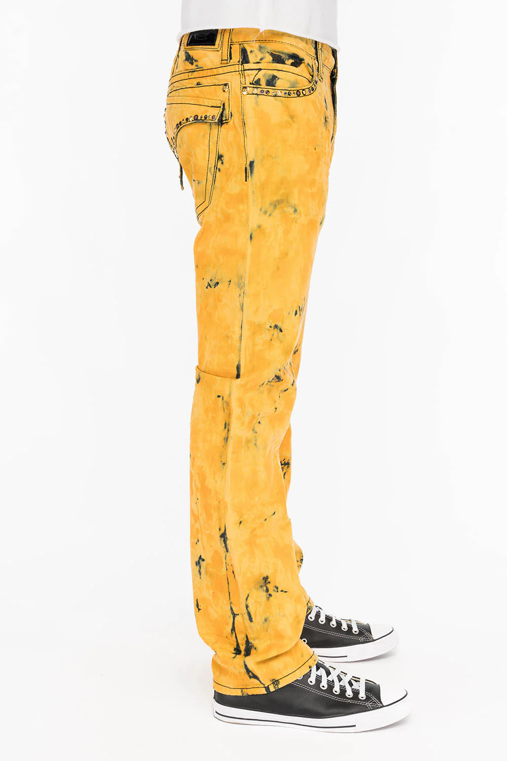 CLASSIC LONG FLAP IN ASTRO YELLOW WITH MIXED CRYSTALS - Image 3