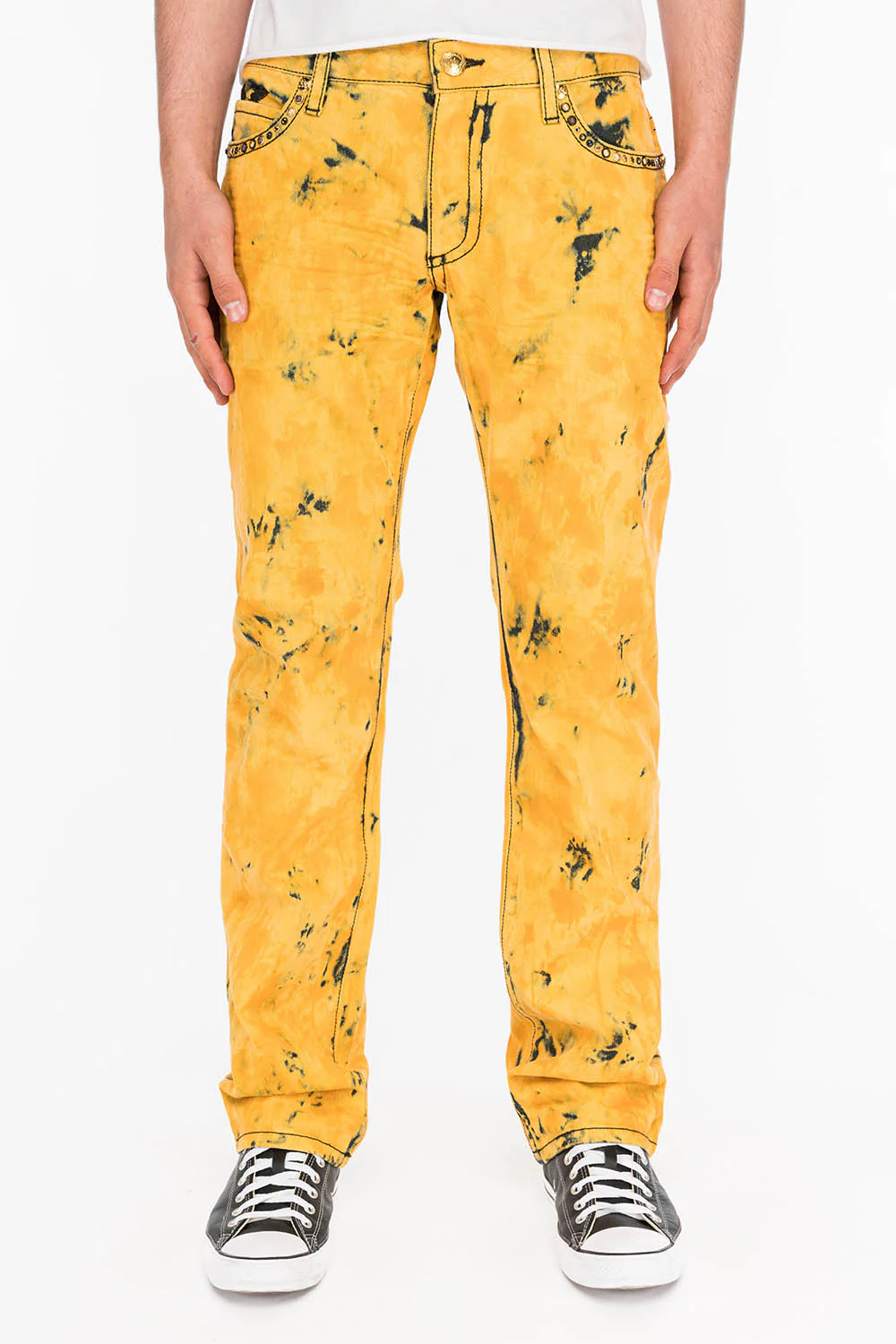 CLASSIC LONG FLAP IN ASTRO YELLOW WITH MIXED CRYSTALS - Image 5