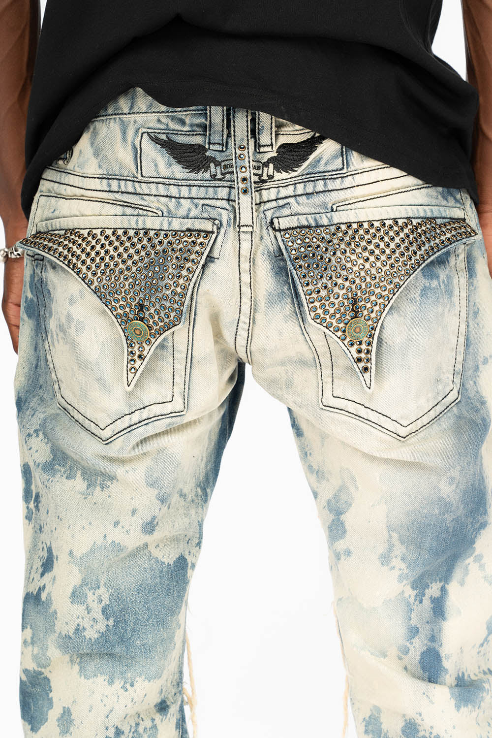 ROBIN'S VINTAGE EDITION JEANS WITH CRYSTALS IN DESTROY CHEROKEE - Image 4