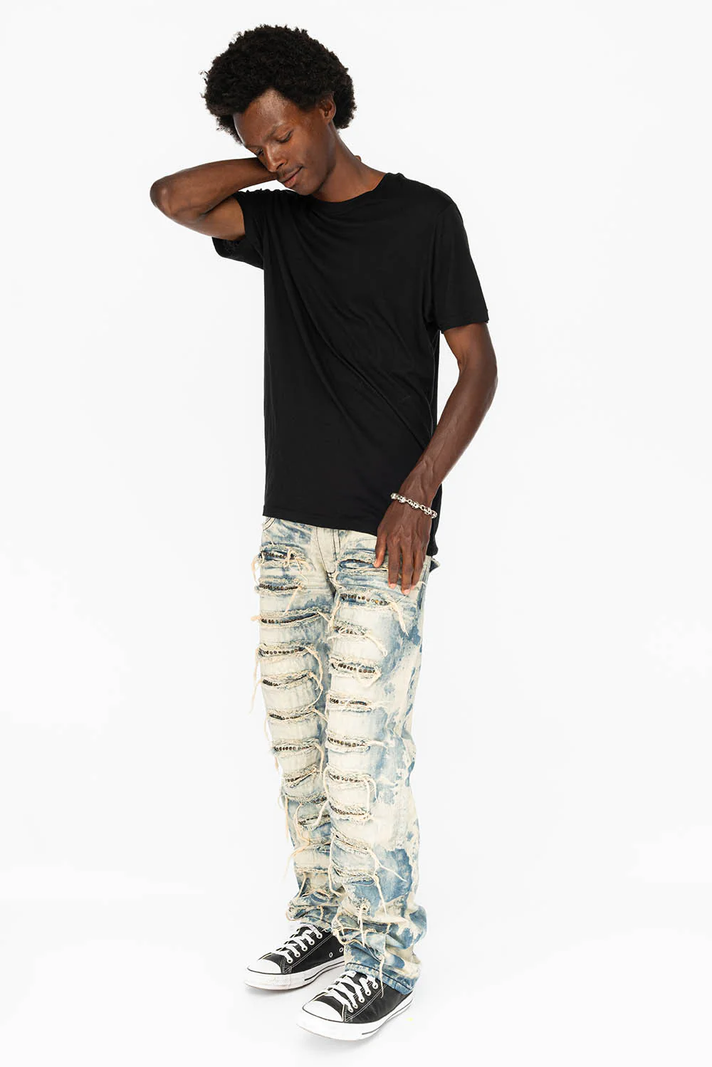 ROBIN'S VINTAGE EDITION JEANS WITH CRYSTALS IN DESTROY CHEROKEE - Image 7