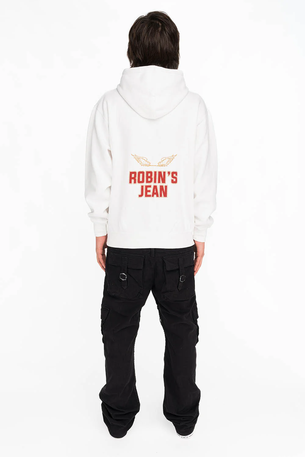 ROBIN'S SNAKE SKULL PULLOVER HOODIE IN WHITE - Image 4