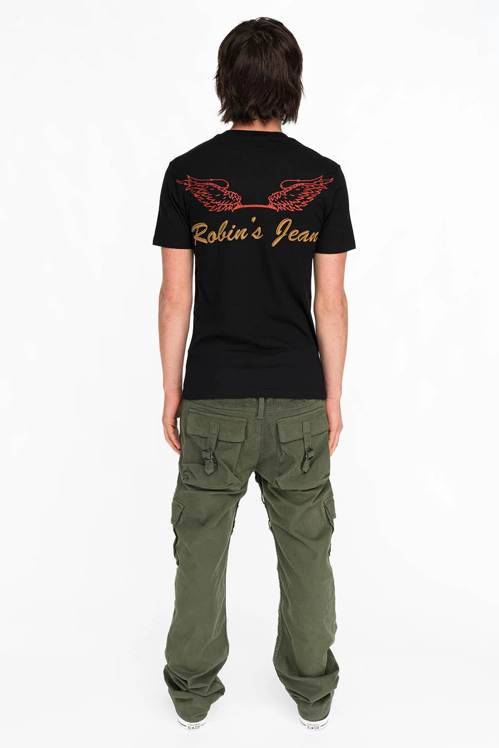 SKULL AND CROSS TEE IN BLACK - Image 4