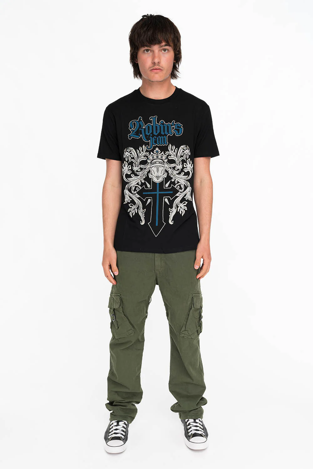 SILVER HELMET TEE IN BLACK - Image 3