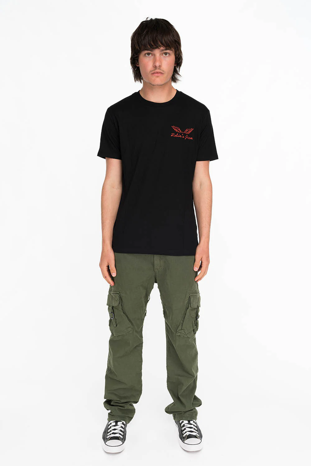 DRAGON TEE IN BLACK AND RED GLITTER - Image 4