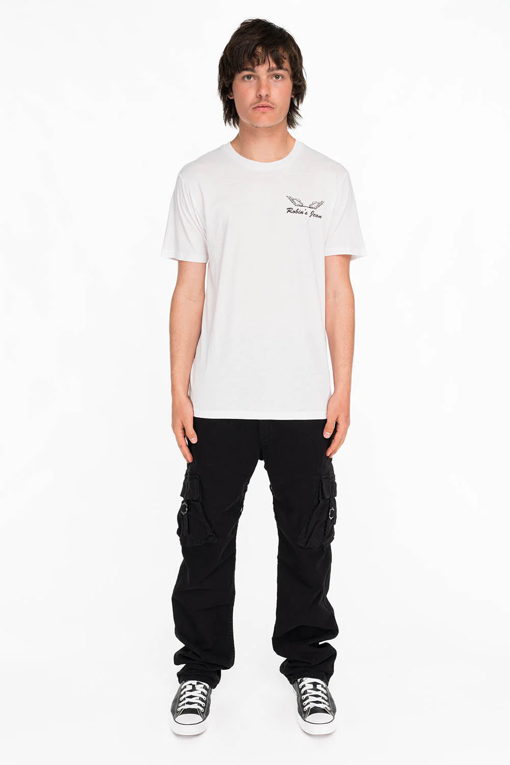 DOUBLE CROSSED PIRATE TEE IN WHITE - Image 4