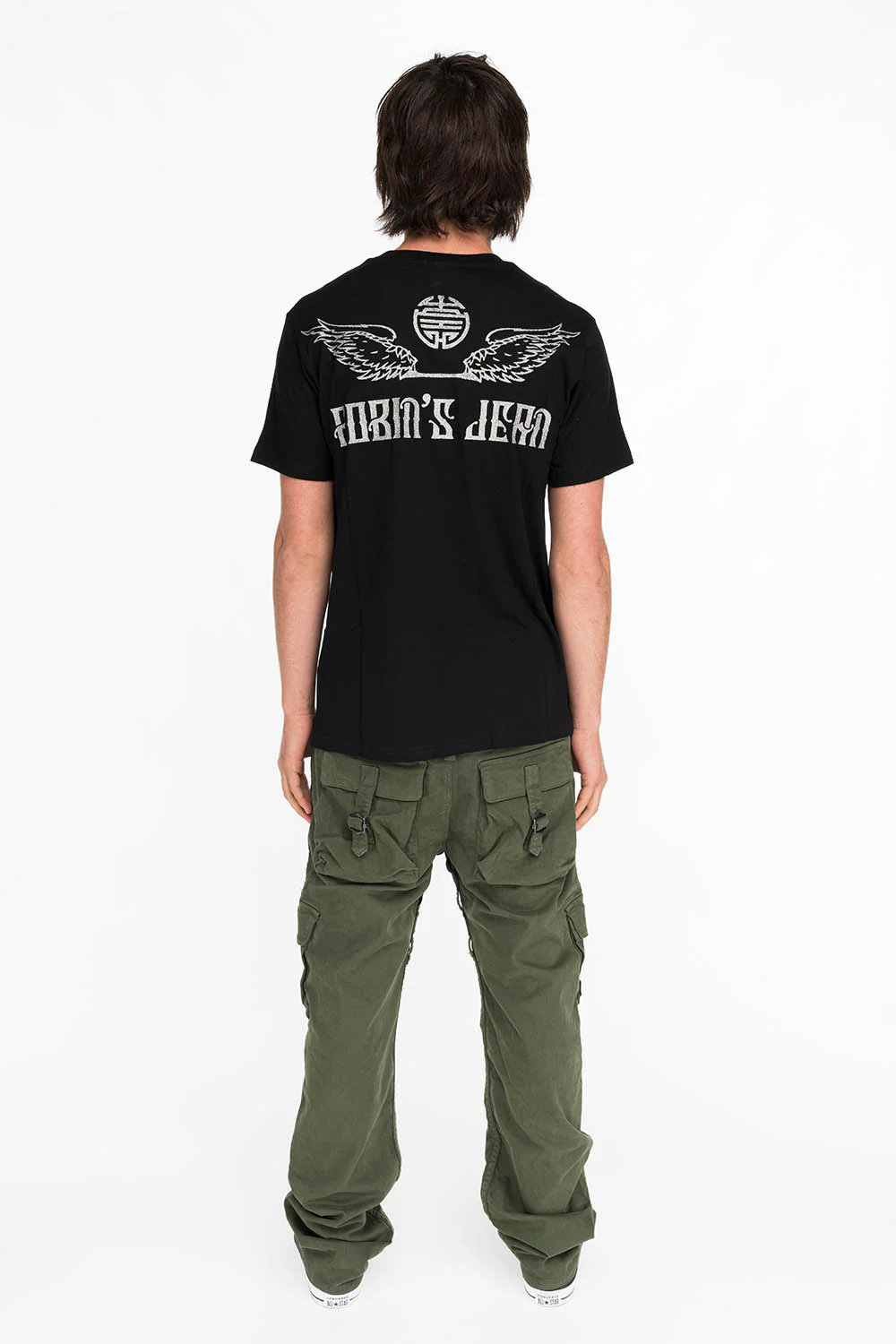 SHISHI LION TEE IN BLACK AND SILVER GLITTER - Image 3