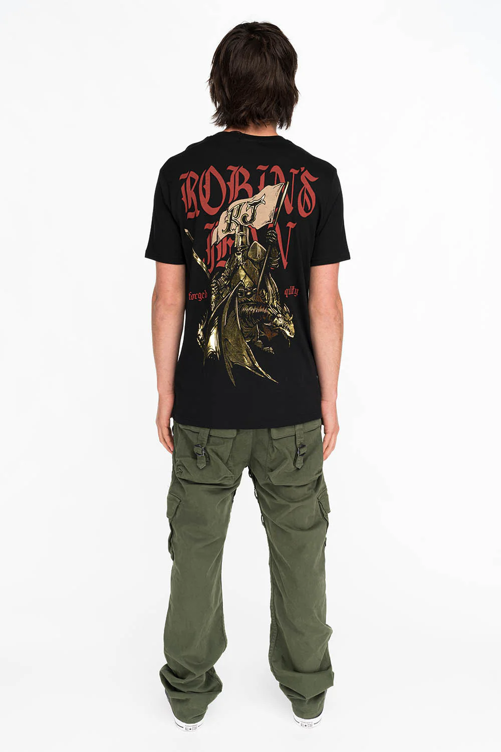 DRAGON KNIGHT TEE WITH GOLD FOIL PRINT IN BLACK - Image 3