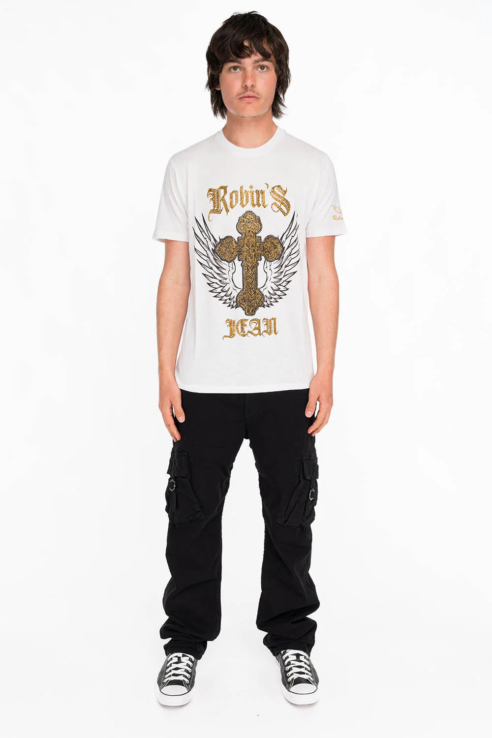 CRYSTAL CROSS TEE IN WHITE - Image 3