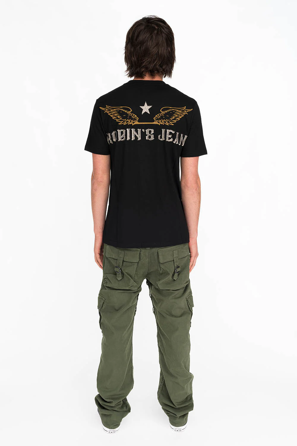 CRYSTAL CHERUB TEE IN BLACK - Image 4