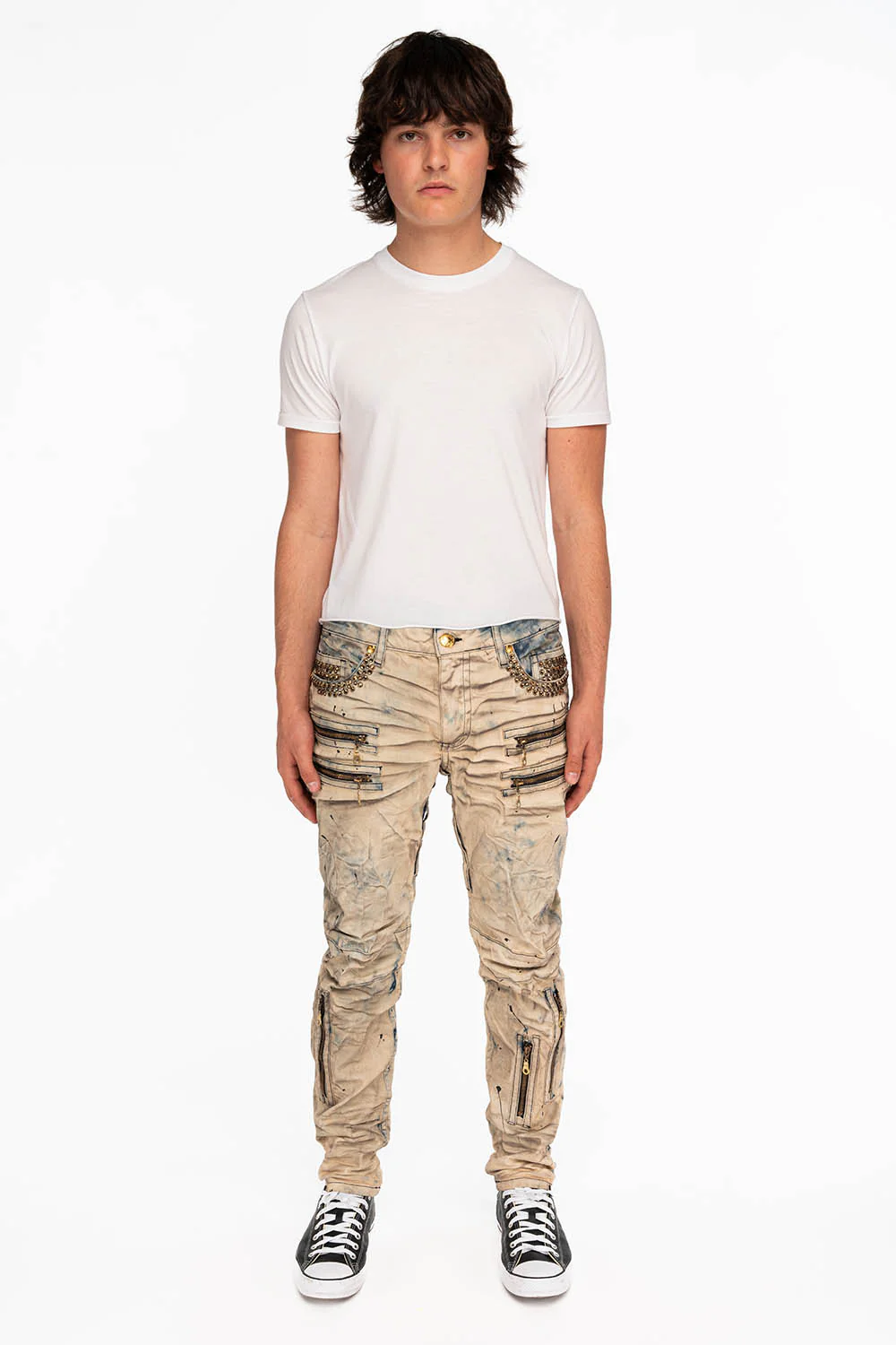 NEW BIKER WITH CRYSTALS IN TIE DYE BLUE WITH INDIGO WINGS - Image 4