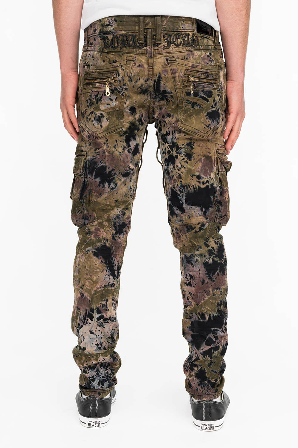 MEN'S MILITARY STYLE CARGO JEANS IN BRAZILIAN TIE DYE - Image 3