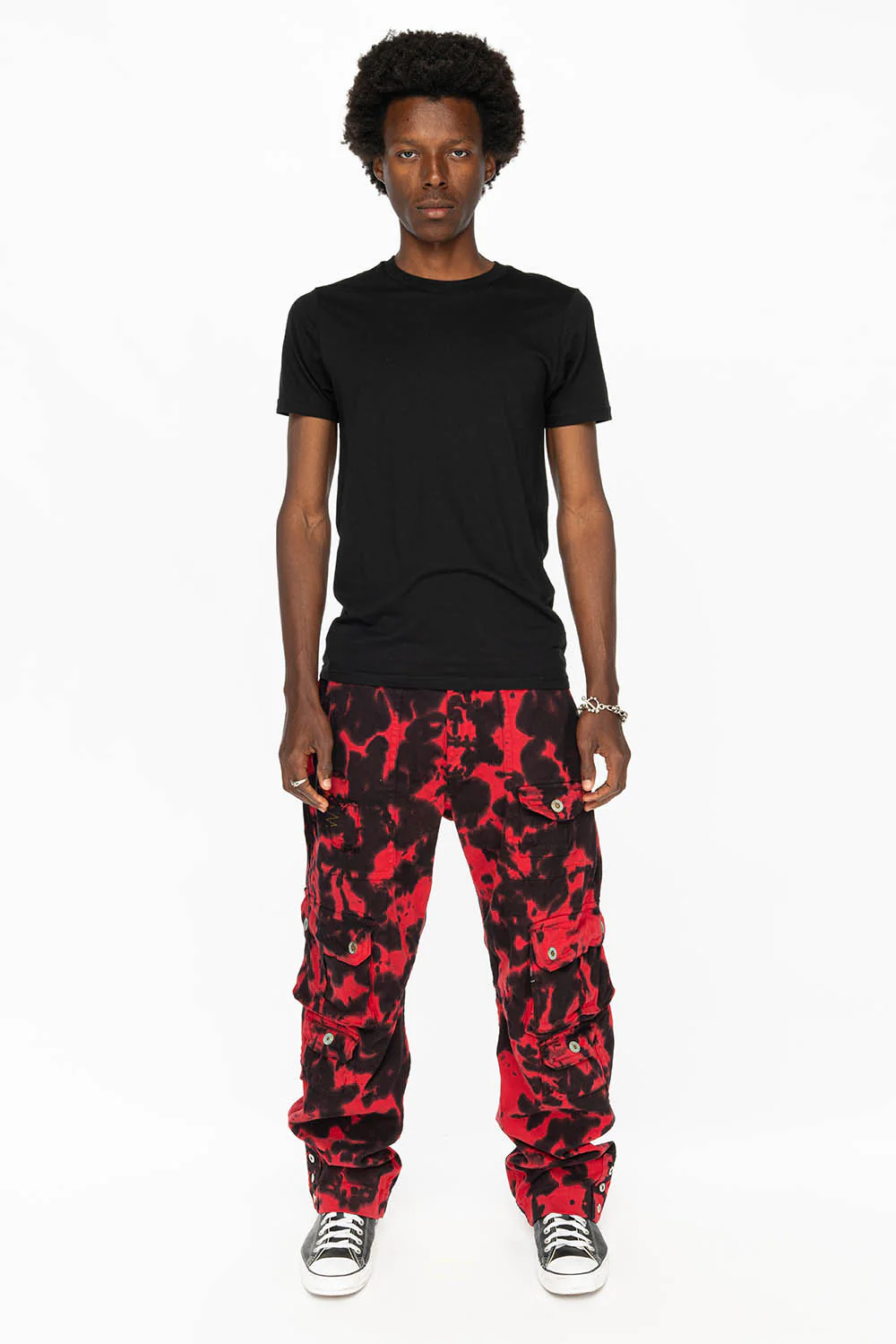ORIGINAL ROBIN’S JEAN CALL OF DUTY CARGO PANTS IN BLACK/RED SPECIALTY WASH - Image 6