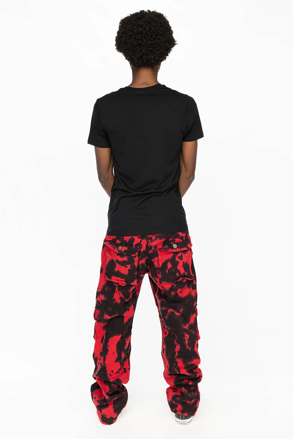 ORIGINAL ROBIN’S JEAN CALL OF DUTY CARGO PANTS IN BLACK/RED SPECIALTY WASH - Image 7