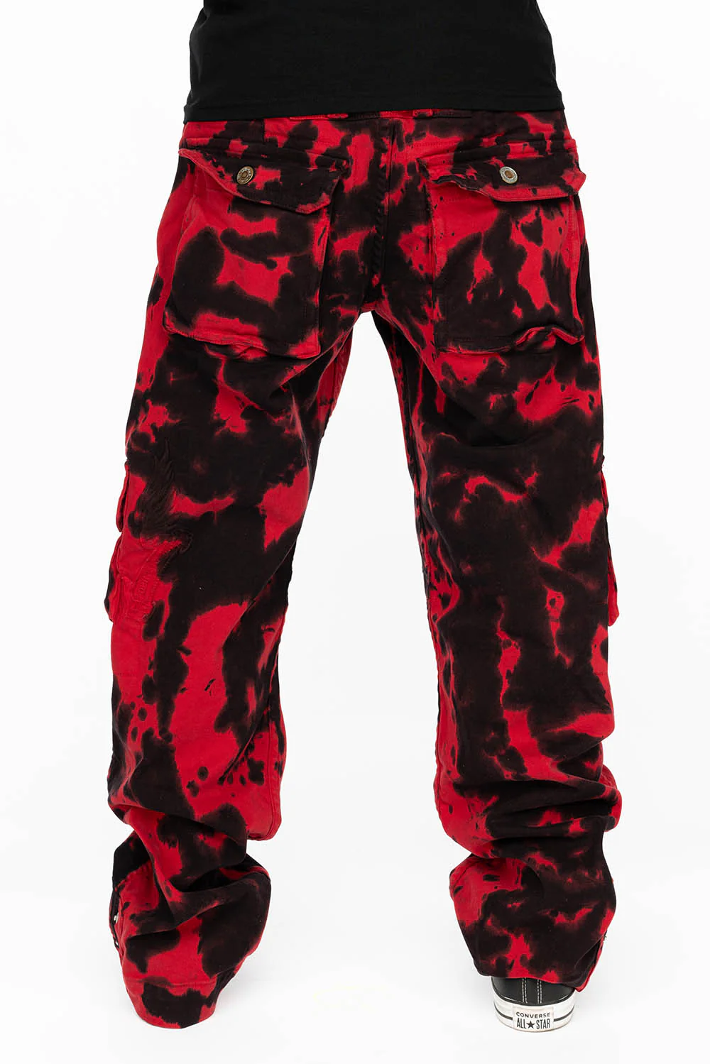 ORIGINAL ROBIN’S JEAN CALL OF DUTY CARGO PANTS IN BLACK/RED SPECIALTY WASH - Image 8