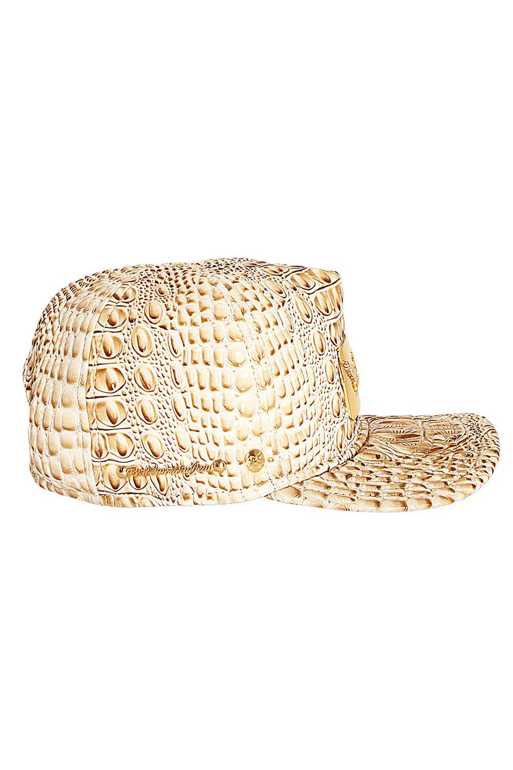 ROBIN'S GOLD TAG CAP IN BEIGE CROC - Image 3