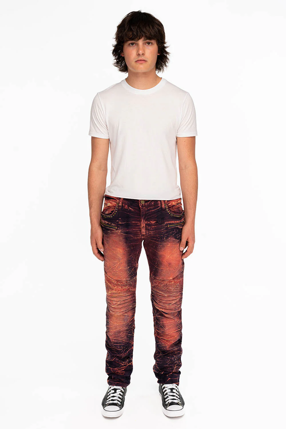 STAR STUDDED BIKER IN MALBEC - Image 4