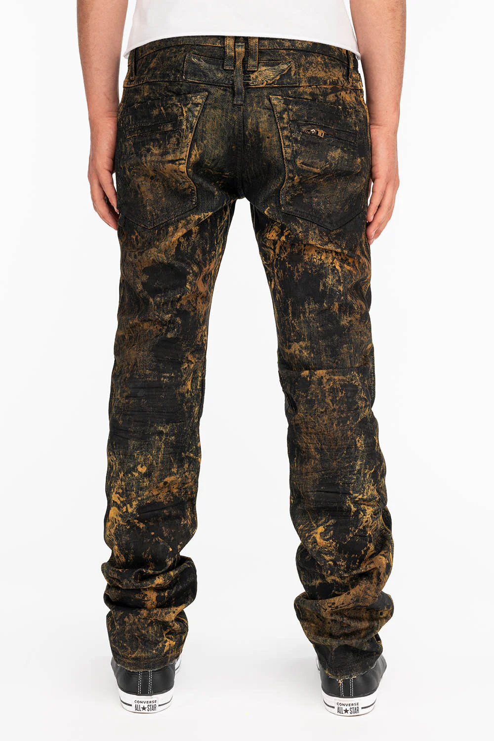 MOTO MEN'S BIKER JEANS IN ROBIN LAND - Image 3