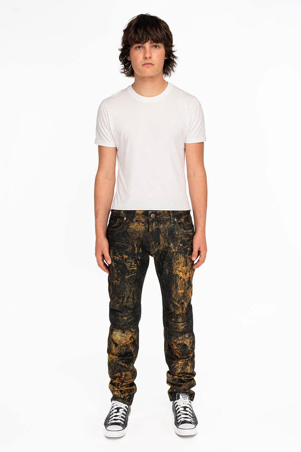 MOTO MEN'S BIKER JEANS IN ROBIN LAND - Image 4