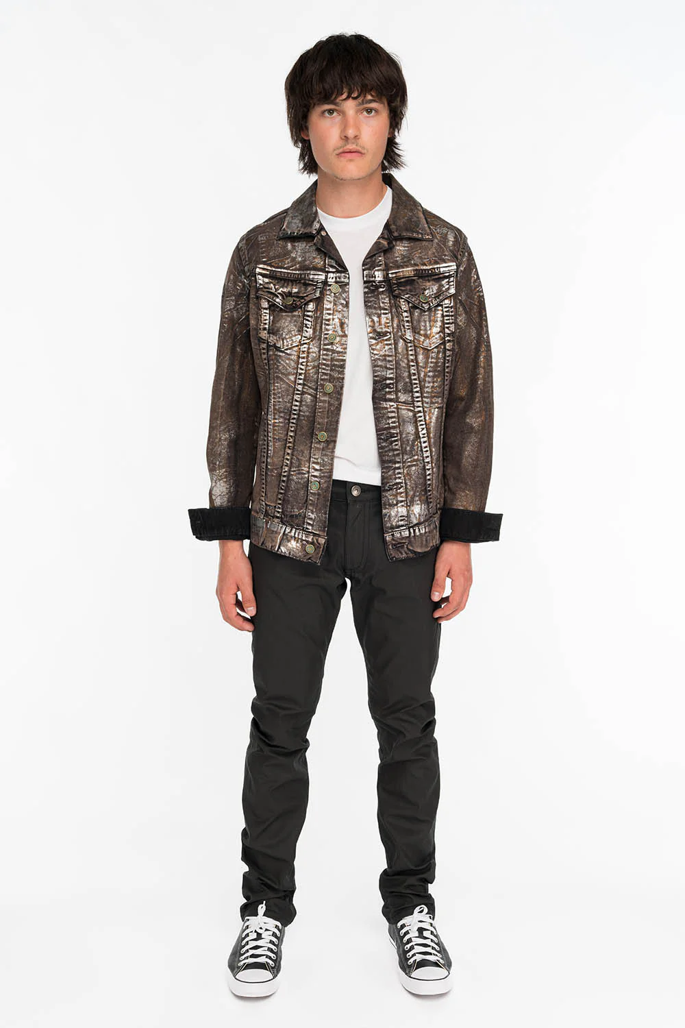 ROBINS MARLON JEANS IN BLACK WAX RAW DENIM - Image 4