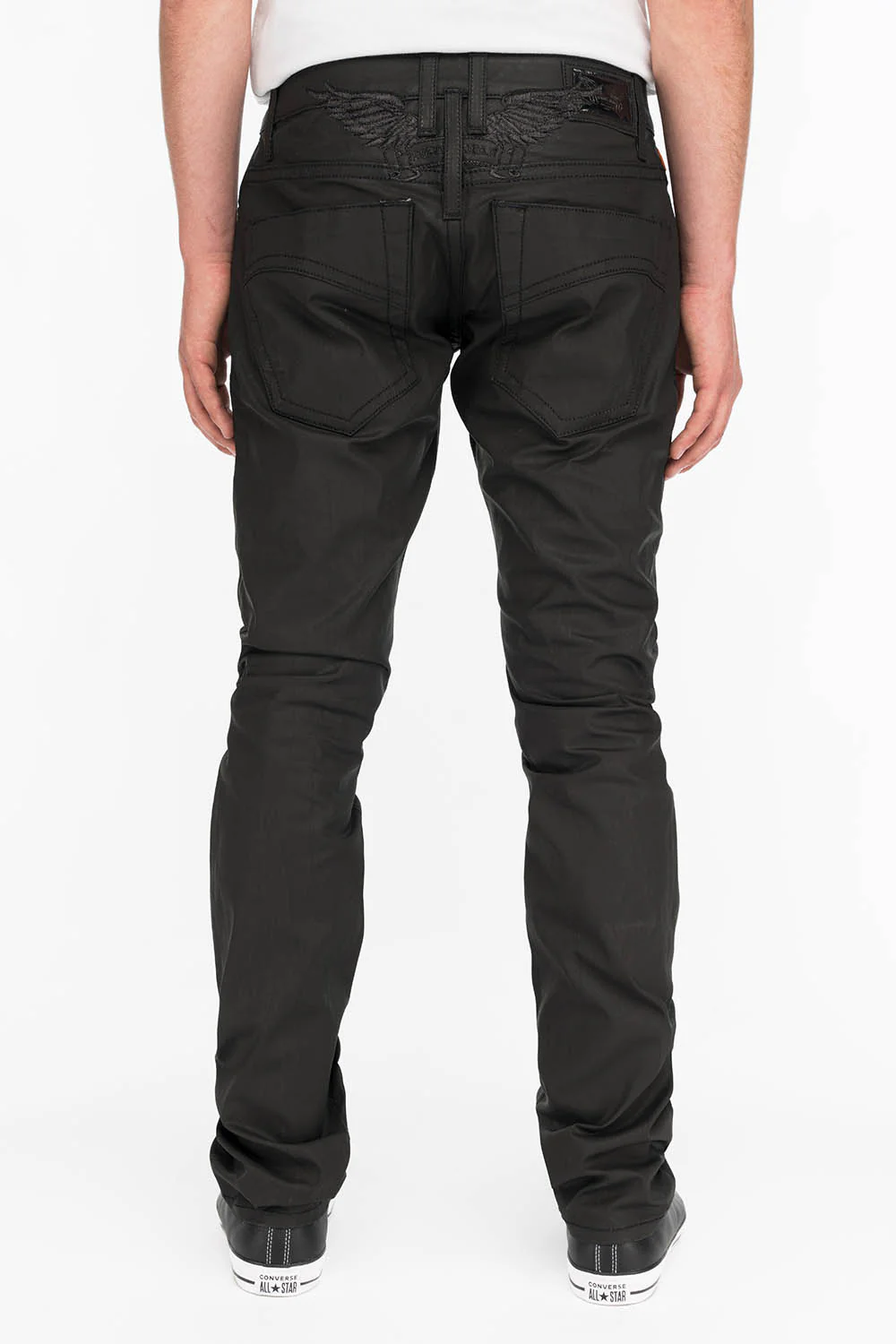 ROBINS MARLON JEANS IN BLACK WAX RAW DENIM - Image 5